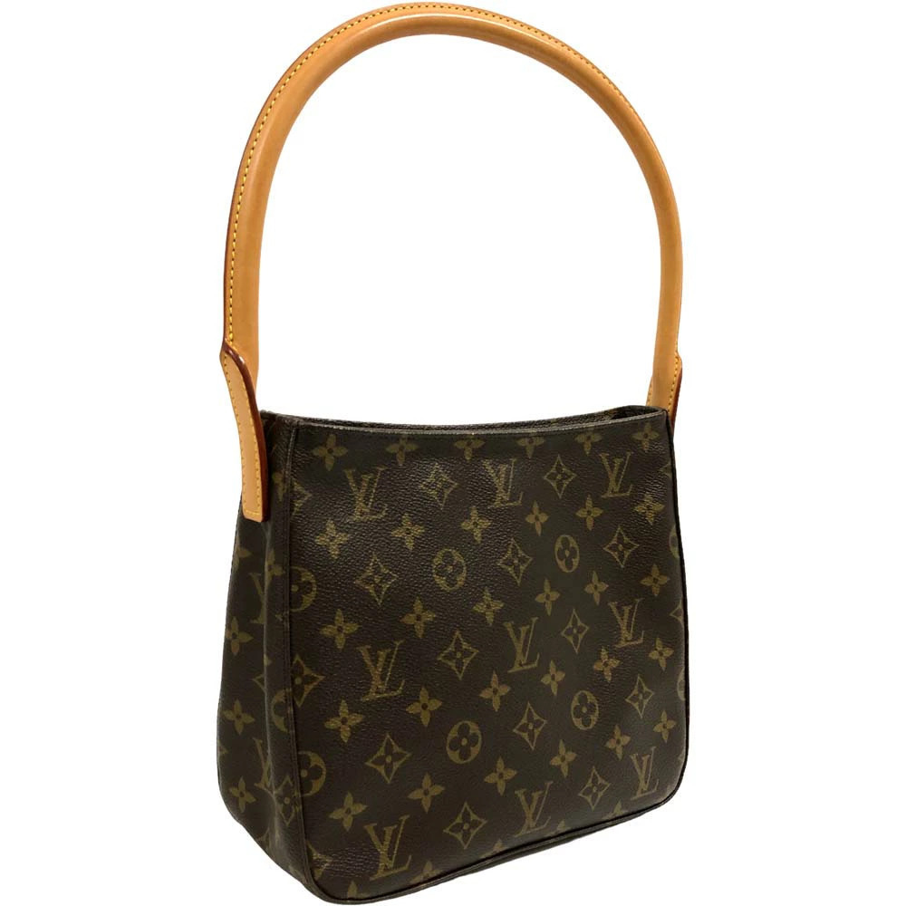 Louis Vuitton Looping Handbag Shoulder Bag Monogram Brown Leather Luxury
